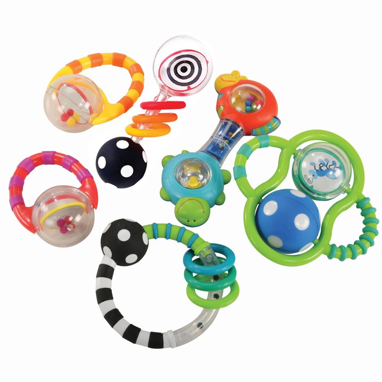 Kaplan Early Learning Company Baby Grasp & Explore Textured Rattle Set